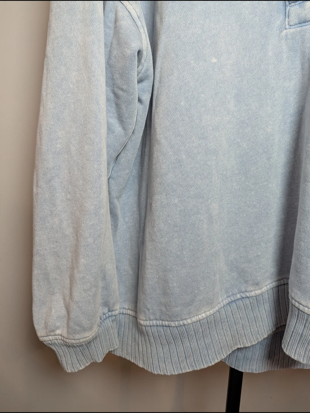 Aerie Women Size M Oversized Icy Blue Getaway Quarter Snap Sweatshirt - Picture 4 of 13